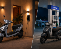 Electric scooter charging at home vs petrol scooter at fuel pump comparison India
